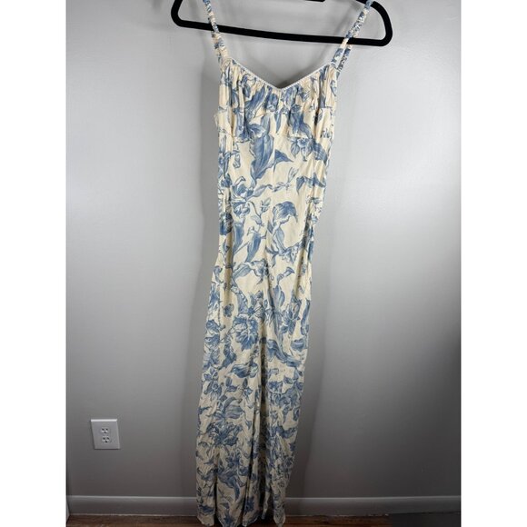 NEW Sandro Joselle Slip Corset Maxi Dress EU 36 US 4 2 Ecru Blue - Picture 6 of 9